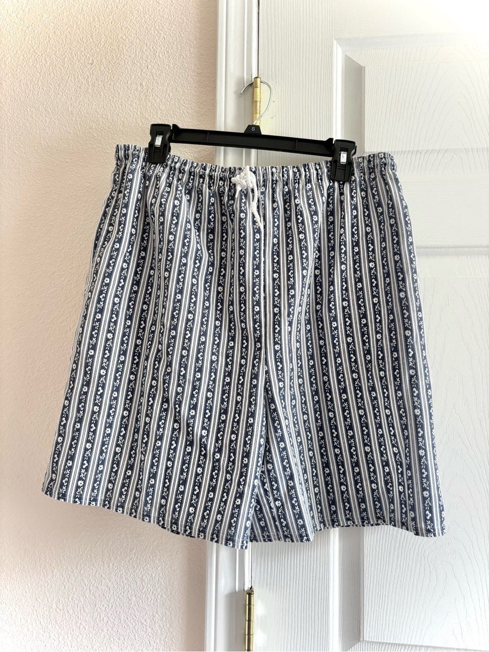 Vintage Blair Womens Blue Floral Striped Shorts L